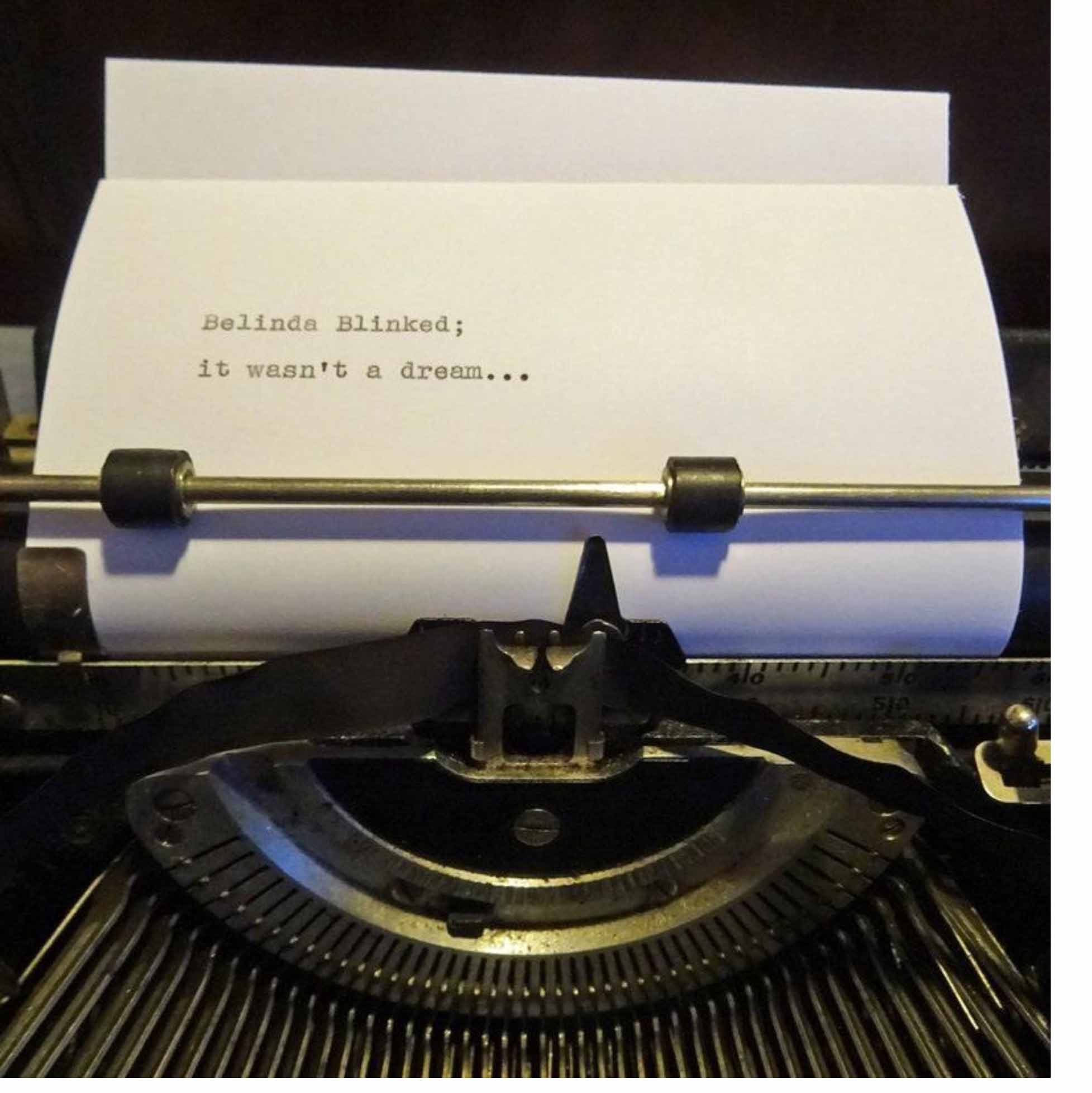 Rocky's Underwood Typewriter Belinda Blinked it wasn't a dream message at Etsy
